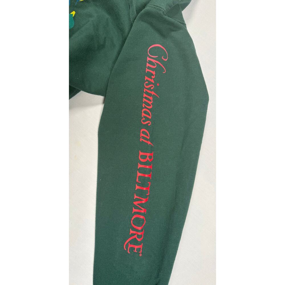 BILTMORE Christmas Hoodie Green Adult Size LARGE Tree Ornaments - Picture 6 of 9